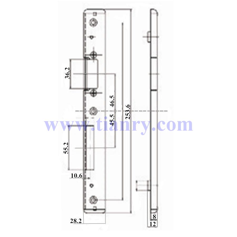 Steel Door Gusset Plate